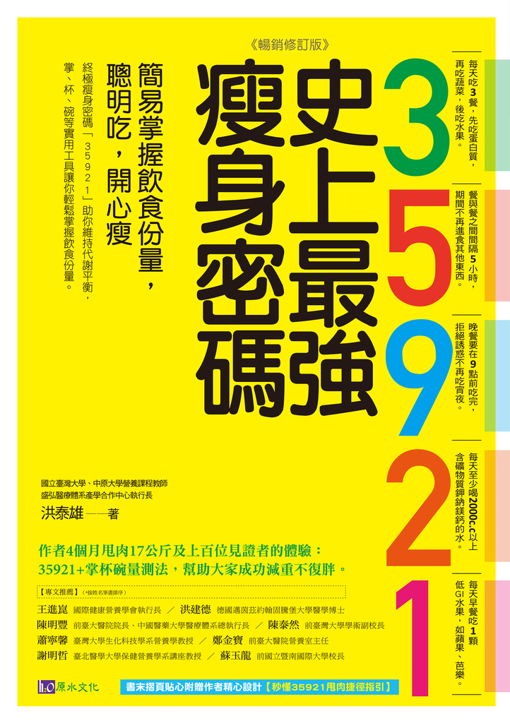 35921 史上最強瘦身密碼【暢銷修訂版】:簡易掌握飲食份量,聰明吃,開心瘦