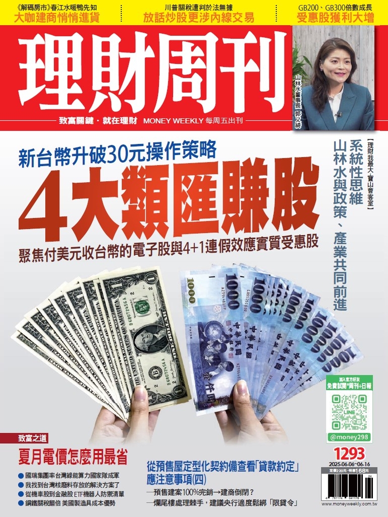 理財周刊1293期:新台幣升破30元操作策略 4大類匯賺股
